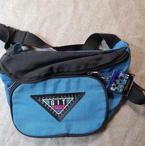 Blue and Black Men's Belt Bag fanny Pack VINTAGE 90s